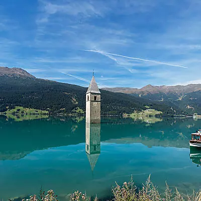 Reschensee lake: the silent witness in the water