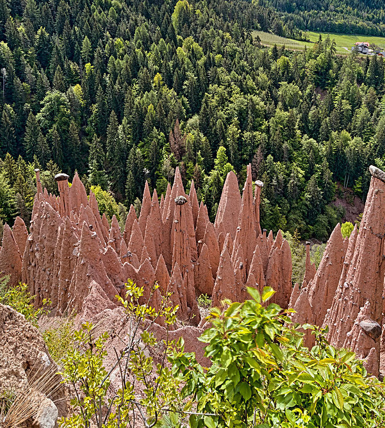 Ritten Earth Pyramids: towers of loam and stone