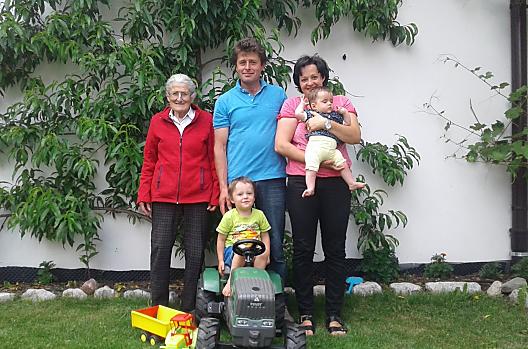 The Hofer family: Stefan and Elisabeth, Hannes, Claudia and Grandma Maria