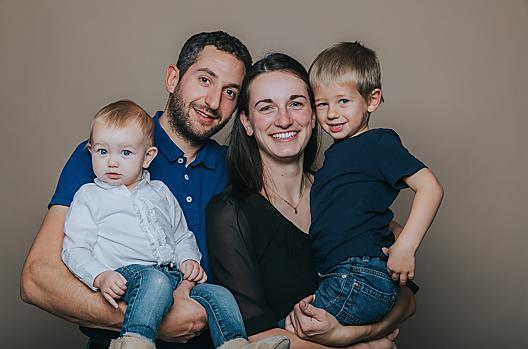 Johannes and Martina with Jonathan and Anna. Little Valentina, Grandma Isabella and Grandpa Sepp are missing