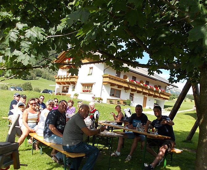 Traditional barbecue party at Huberhof
