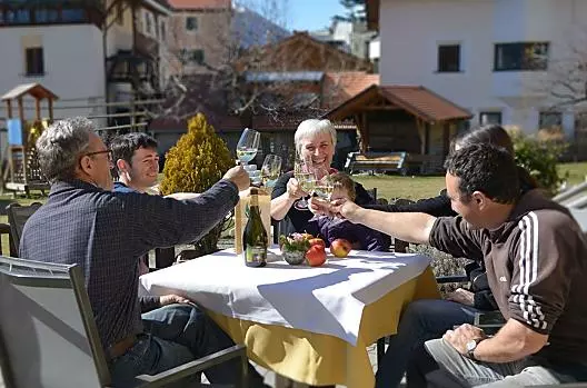 The Vill family with a glass of cider