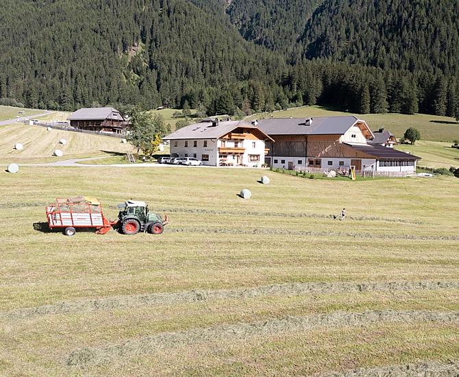 In summer the hay is harvested