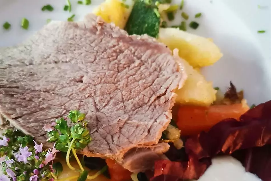 In the evening we will spoil you with local specialities. We grow our own vegetables and rear our own meat.