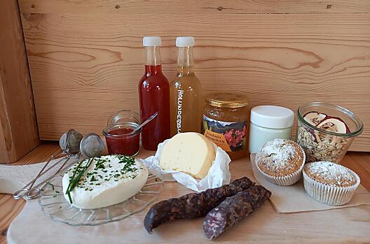 Every day you can fill your breakfast basket with products from the farm.