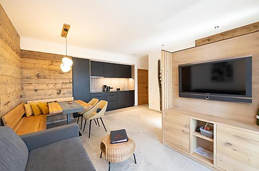 Wohnküche der Ferienwohnung Prunar