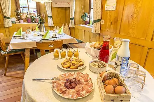 Frühstück mit hofeigenen Produkten