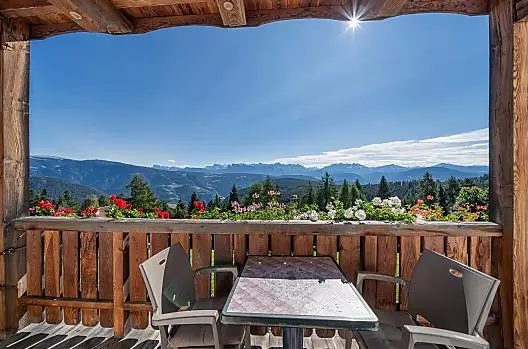 Our balconies all have a view of the breathtaking Dolomites panorama