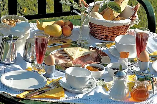 Frühstück im Garten