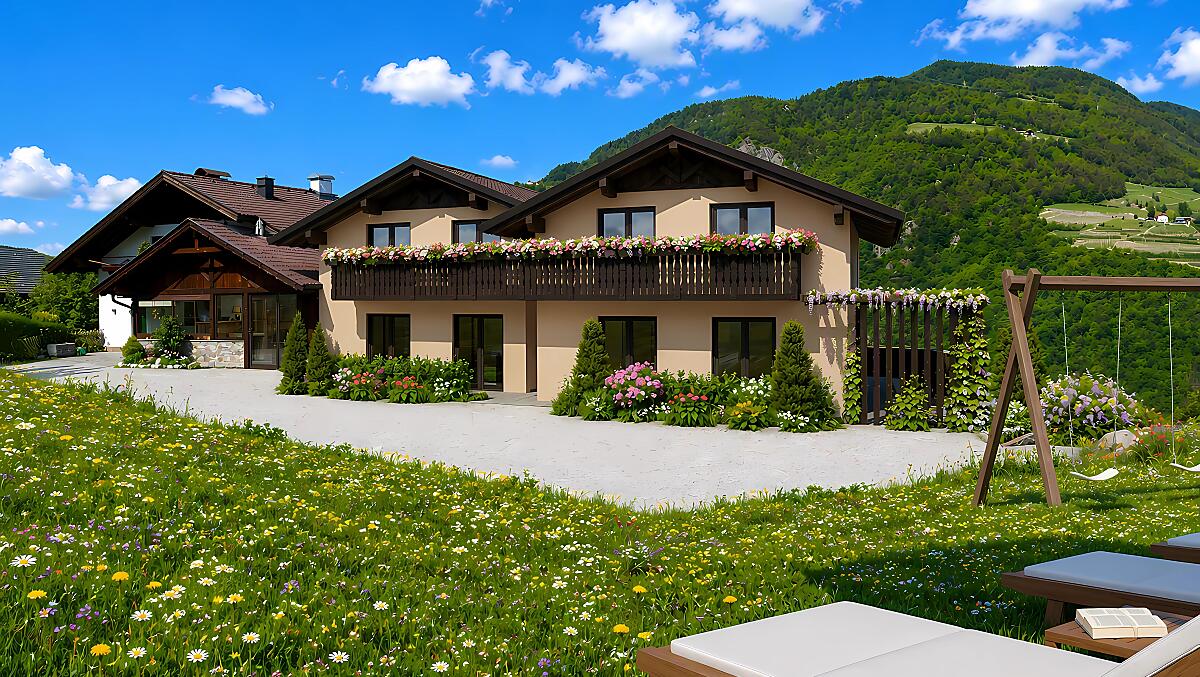Hofbild Frühling Rendering