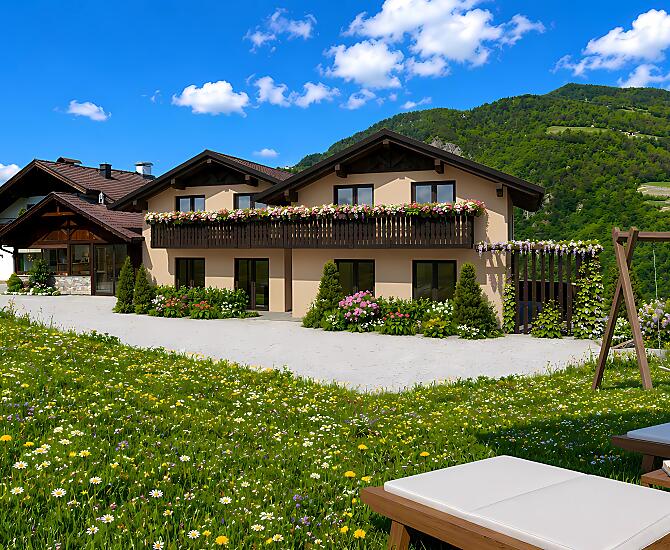 Hofbild Frühling Rendering
