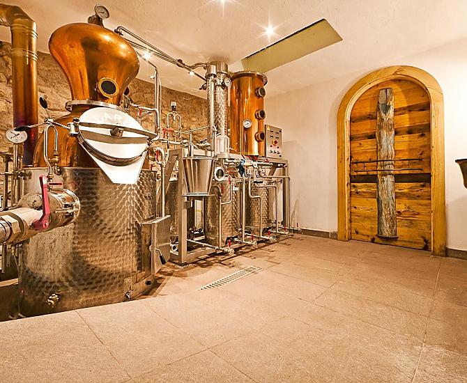 The farm distillery at the Luggin-Steffelehof