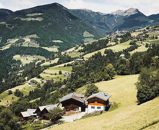 Our farm with a view of the village of Latzfons