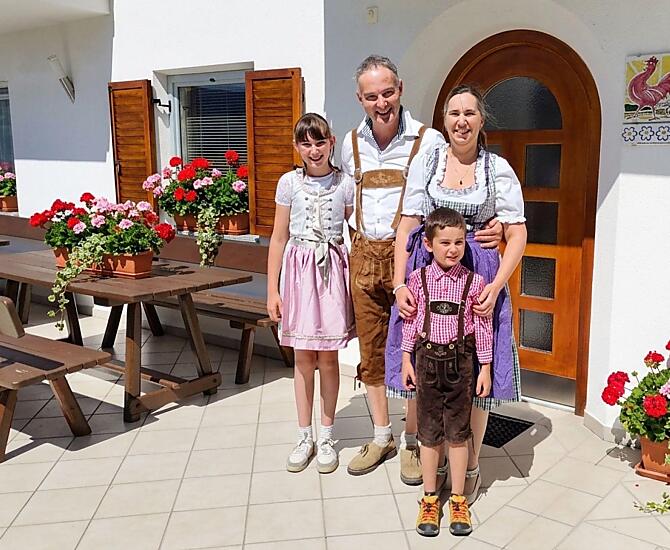 Familie Schaller - Florian, Barbara, Sophia und David