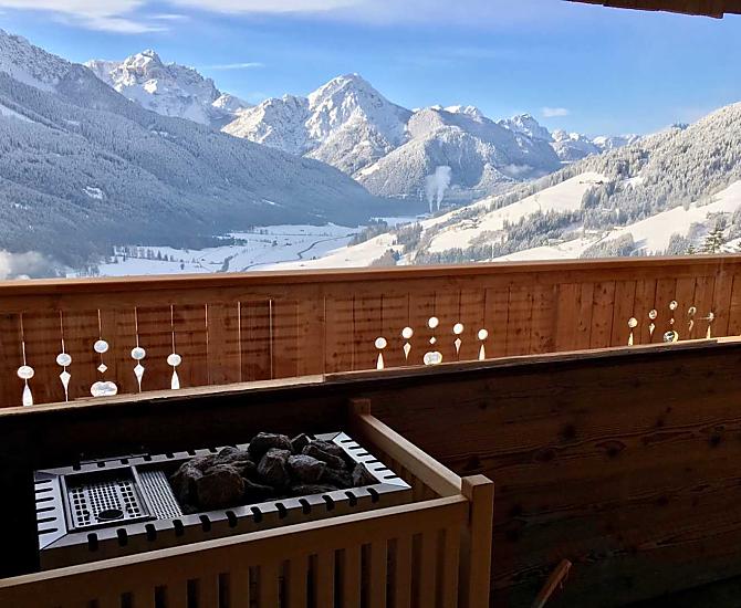 Our sauna with a panoramic view