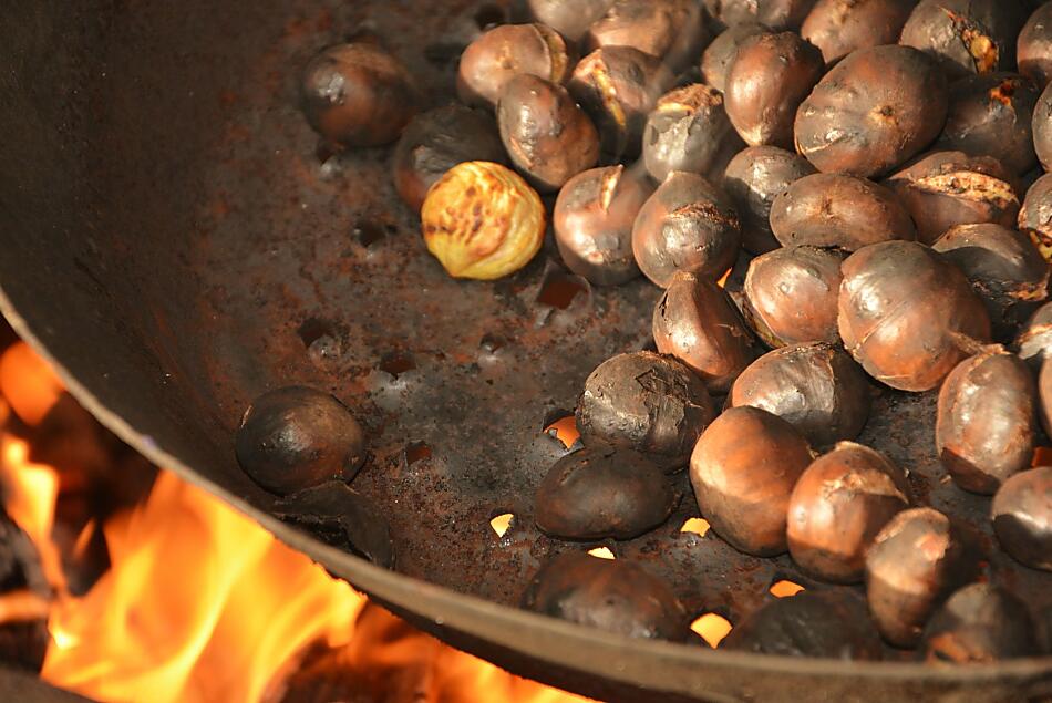 Roasted chestnuts, a real treat in autumn
