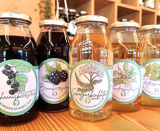 Our choice of home-made cordials
