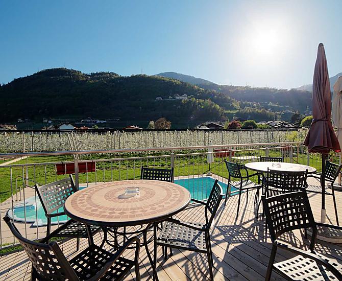 Our sun terrace: a relaxed and pleasant place to enjoy the warm rays of the sun