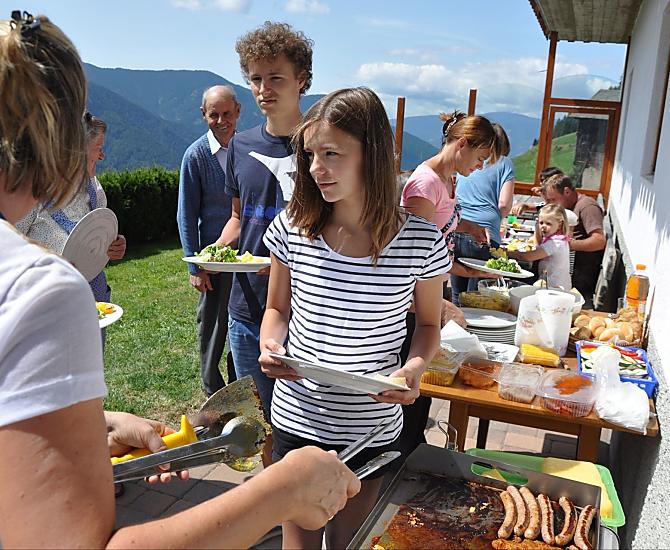 Socializing with a barbecue