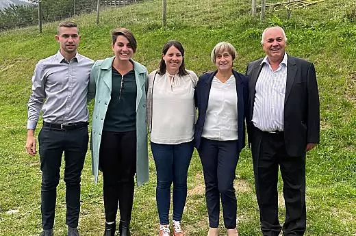 Familie Calliari von rechts nach links: Alexander, Maria, Christiane, Hildegard und Manfred.